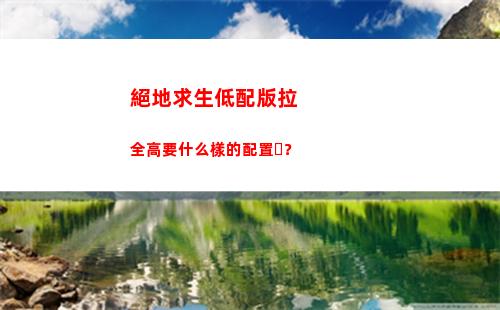 絕地求生低配版拉全高要什么樣的配置？(免費版絕地求生低配版)
